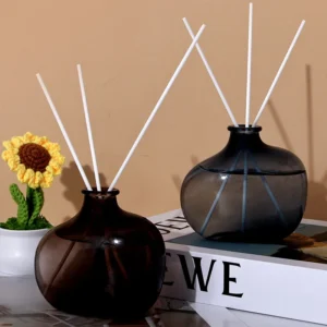 200ml/500ml Reed Diffuser Sets Jasmine Lavender Fireless Rattan Aromatherapy Rose Essential Oil with Fragrant Expanding Sticks