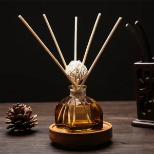 50ml Reed Diffuser Sets Jasmine Lavender Fireless Rattan Aromatherapy Rose Essential Oil with Fragrant Expanding Stick Suit