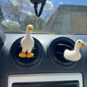 Goose air vent clip Needle felted farm animals car freshies Farmcore decor Car accessories for women Geese gift Goose love