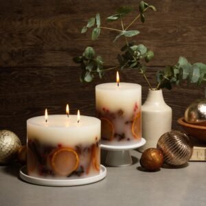 Luxury Handmade Winter Botanical Christmas Candle Orange Cinnamon Clove - Single wick or Triple Wick
