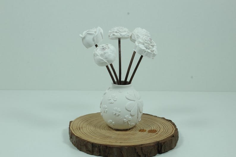 Floral Reed Diffuser |C Elegant White Home Fragrance |C Minimalist Decor Gift - 图片 3