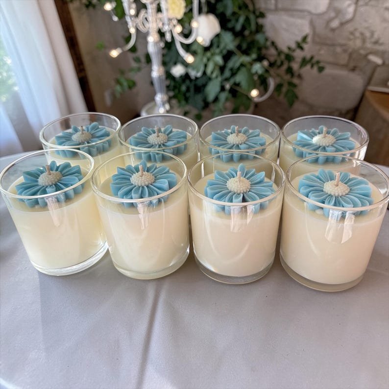 Daisy Candle | Handmade Soy Candle | Custom Party Favors, Bridal Shower Gifts, Baby Shower Candles, Bridesmaid Gift, Thank You Candle - 图片 2